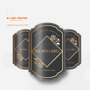 چاپ لیبل سلفون براق طلاکوب